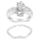 14K White Gold 1 1/2ctw Composite Diamond Marquise Diamond Ring Set(H-I
Color, SI1-SI2) Size 7