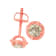 14K Rose Gold Over Sterling Silver 1.0ctw Round Diamond Solitaire
Milgrain Stud Earrings