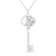 .925 Sterling Silver Diamond Accent Zodiac Key Pendant Necklace
