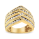 1.50ctw Champagne Diamond 10K Yellow Gold Over Sterling Silver Band