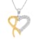 10K Gold Over Sterling Two Toned 1/4ctw Round Cut Diamond Pendant
w\chain (H-I, I2-I3)