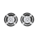 Black Rhodium Over Sterling Silver Round 1.0ctw Diamond Double Halo
Solitaire Stud Earrings
