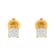 0.25ctw Princess-Cut Diamond 10K Yellow Gold Stud Earring