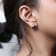18K Rose Gold Clover Cut Amethyst Gemstone with Round Diamonds Halo Stud Earrings