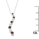 1.00ctw Red Diamond Journey 10K White Gold Necklace