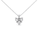 10K White Gold 1/4ctw Diamond 3 Stone Heart Shaped Pendant w\chain
18"(J-K Color, I1-I2 Clarity)