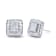 1.00ctw Brilliant & Princess Cut Diamond Square Halo 14K White Gold
Stud Earrings