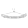Sterling Silver Round-Cut Diamond X and Tapered Bar Miracle-Set Bolo Bracelet