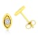 10K Yellow Gold Over Sterling Silver 1/10ctw Miracle-Set Diamond
Marquise Shape Stud Earrings