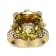 18K Yellow Gold 15x15mm Cushion Cut Lemon Quartz and 1/4 Cttw Diamond
Accented Cocktail Ring