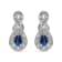 Sterling Silver 4.5 x 3mm Pear Sapphire Gemstone and Diamond Accent
Infinity Drop Stud Earrings