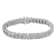 Sterling Silver 3.0ctw Diamond Multi Row Cluster Slanted Wave Link
Tennis Bracelet