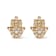 10K Yellow Gold Diamond Accented Hamsa Stud Earrings (H-I Color, I1-I2 Clarity)