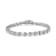 Sterling Silver .25ctw Round-Cut Diamond "X" Link Bracelet
