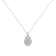 0.33ctw Diamond Ribbon and Circle Cluster Sterling Silver Necklace