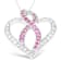 14K White Gold 1ct. TGW Diamond And Pink Sapphire Gemstone Pendant
w\chain (G-H, SI2-I1)