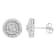 10K White Gold 1/2ctw Double Halo Brilliant Round-Cut Diamond Stud Earrings