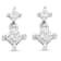 14K White Gold 3/8ctw Princess-Cut Diamond Double Dangle 2 Stone Stud
Drop Earrings