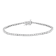 1.00ctw Round White Miracle-Set Diamond Sterling Silver Tennis Bracelet