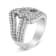 14K White Gold 1 1/2ctw Diamond Open Double Heart Bypass Ring Band (H-I
Color, VS1-VS2 Clarity)