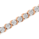 14K Rose Gold Over Sterling Silver 1/4 Cttw Diamond "S" Tennis Bracelet