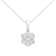14K White Gold 1ctw Round Diamond 7 Stone Flower 18" Pendant
w\chain(F-G Color, VS1-VS2 Clarity)