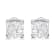 10K White Gold 3/4ctw Invisible Set Princess-Cut Diamond Composite
Square Stud Earrings