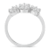 14K White Gold Three-Stone Cluster Diamond Ring (0.7 Cttw, H-I Color,
SI2-I1 Clarity)
