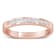 10K Rose Gold Over Sterling Silver 1/5ctw Diamond Channel-Set Band Ring
(H-I Color, I1-I2 Clarity)