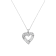 Sterling Silver 7/8ctw Baguette Diamond Heart Pendant Necklace (I-J, I2-I3)