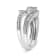 Sterling Silver 1/3 Cttw  Multi-Diamond Bypass Vintage-Style Bridal Set
Ring and Band