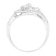 14KT White Gold 1/10 cttw Diamond Twin Heart Ring - Size 6.5