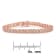 10K Rose Gold Over Sterling Silver 2 Ctw Diamond Wave Tennis Bracelet