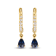 10K Yellow Gold Pear Blue Sapphire and 1/10ctw Diamond Drop and Dangle
Huggy Hoop Earrings