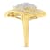 10K Yellow Gold Over Sterling Silver ¾ctw Mixed Cut Diamond Cluster Ring
(I-J Color, I2-I3 Clarity)