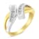 10K Two Toned Channel-Set Diamond Bypass Ring (1/4 cttw, I-J Color, I2 Clarity)