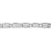 5.0 Cttw Diamond Invisible Set 14K White Gold Alternating Size D Shaped
Links Tennis Bracelet
