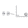 0.50ctw Lab Grown Oval Diamond Solitaire 14K White Gold Stud Earrings