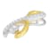 10K Two-Tone Gold 1/5ctw Diamond Radiant Ribbon Pendant w\chain (H-I, I1-I2)