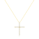 10K Yellow Gold Over Sterling Silver 3.0ctw Round Diamond Cross 18"
Pendant w\chain