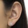 14K White Gold Marquise Diamond Flower Stud Earring 1.00ctw