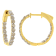 10K Yellow Gold Over Sterling Silver Diamond Hoop Earrings 2.0ctw
