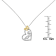 Sterling Silver Two Tone 1/5ctw Diamond "Mom" and Heart
Pendant w/chain(H-I, I1-I2)