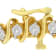 18K Yellow Gold 3.0ctw Round Cut Diamond Tennis Bracelet
