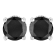 3.00ctw Round-Cut Black Diamond Sterling Silver Classic Stud Earrings