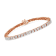 10K Rose Gold Over Sterling Silver 1.0 Cttw Diamond Square Frame Tennis Bracelet