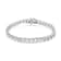 Sterling Silver .25ctw Miracle Set Round Diamond Open Linked Line Bracelet