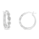 0.10ctw Miracle-Set Diamond Infinity Swirl Sterling Silver Hoop Earrings