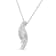 0.05ctw Diamond Accent Bypass Curve Sterling Silver Pendant with Chain