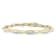 14K Yellow Gold 3.0ctw Round and Baguette Cut Winding Love Diamond Bracelet